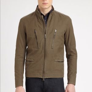 Theory | Ekon Lethbridge Moto Jacket Olive